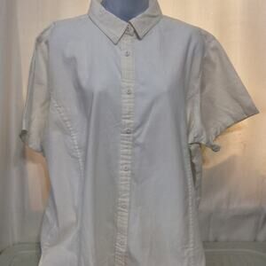 White 2XL Short Sleeve Shirt Sea Palms By Hartwell
